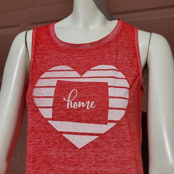 Home Free Red Colorado Stripe Heart Tank Size Small 4/6 NWOT - Picture 11 of 13